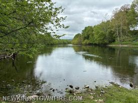 Looking upstream from the access area behind Wegmans