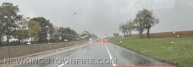 Less than one 1/4 mile behind the accident